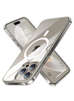 iPhone 15 Pro Max Magsafe Case 6.7 Inch Slim Thin Magnetic Case Yellowing-Resistant Anti-Drop Shock Absorption Anti-Scratch and Hard Back Protective Case Cover iPhone 15 Pro Max Clear