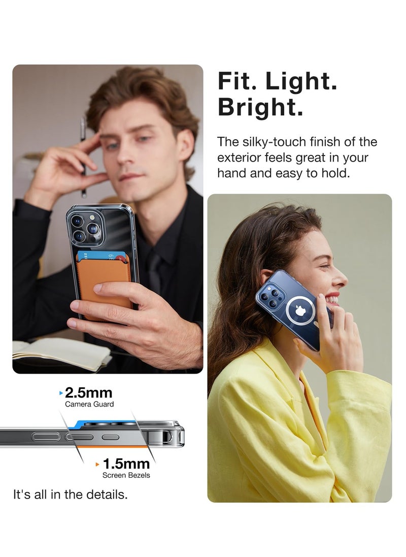 BORTONY - iPhone 15 Pro Max Magsafe Case 6.7 Inch Slim Thin Magnetic Case Yellowing-Resistant Anti-Drop Shock Absorption Anti-Scratch and Hard Back Protective Case Cover iPhone 15 Pro Max Clear - Image 1
