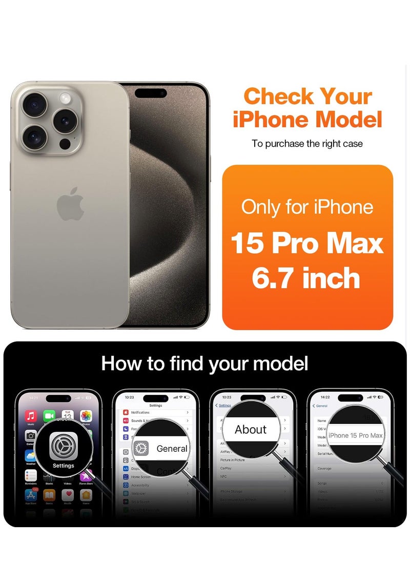 BORTONY - iPhone 15 Pro Max Magsafe Case 6.7 Inch Slim Thin Magnetic Case Yellowing-Resistant Anti-Drop Shock Absorption Anti-Scratch and Hard Back Protective Case Cover iPhone 15 Pro Max Clear - Image 1