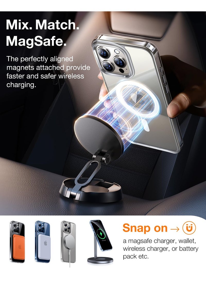 BORTONY - iPhone 15 Pro Max Magsafe Case 6.7 Inch Slim Thin Magnetic Case Yellowing-Resistant Anti-Drop Shock Absorption Anti-Scratch and Hard Back Protective Case Cover iPhone 15 Pro Max Clear - Image 1