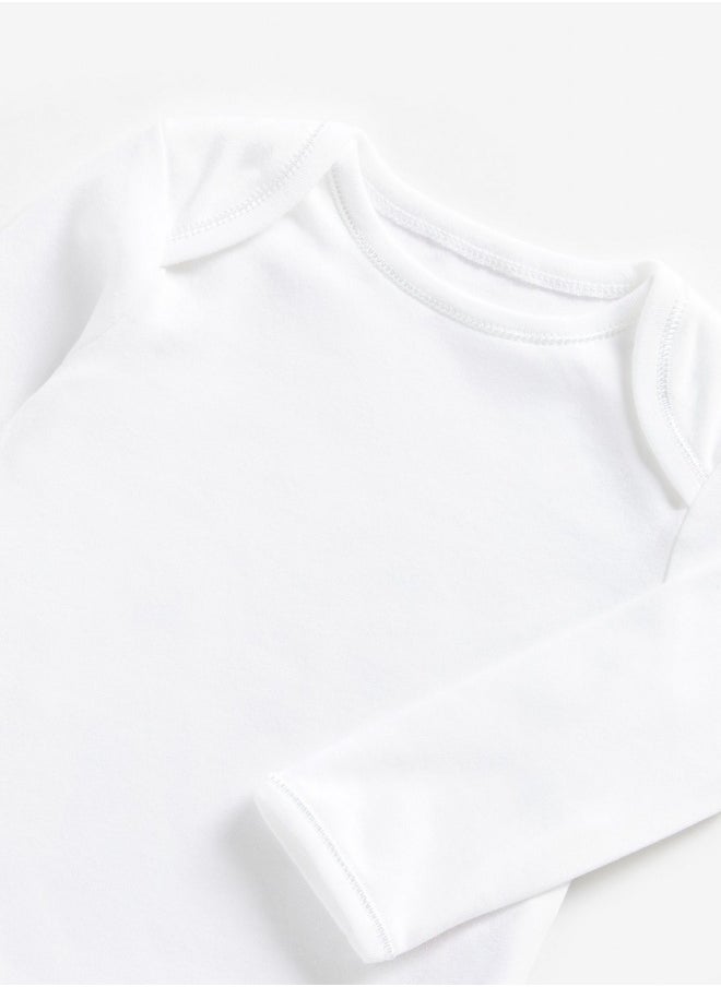 mothercare - White Long Sleeved Bodysuits 7 Pack - Image 1