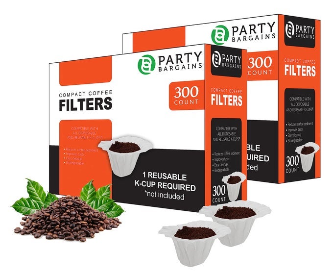 600 PAPER COFFEE FILTERS COMPACT DESIGN WHITE SINGLEUSE COFFEE FILTER FOR KEURIG BREWERS AND COMPATIBLE WITH KCUP PODS 10 20 MODELS