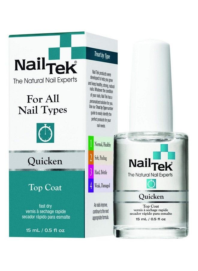 Nail Tek Quicken Fast Drying Top Coat 15 Ml  - Image 1