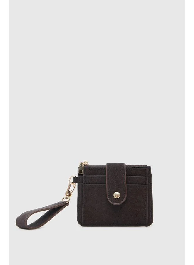 Pike Suede Women's Card Holder – Coffee.