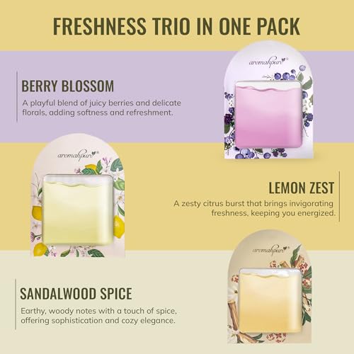 Aromahpure Gel Wink Hanging Car Perfume | Long-Lasting Gel Based Car Air Freshener | Car Accessories | Last Up to 30 Days (Sandal-Lemon-Berry) - Image 2