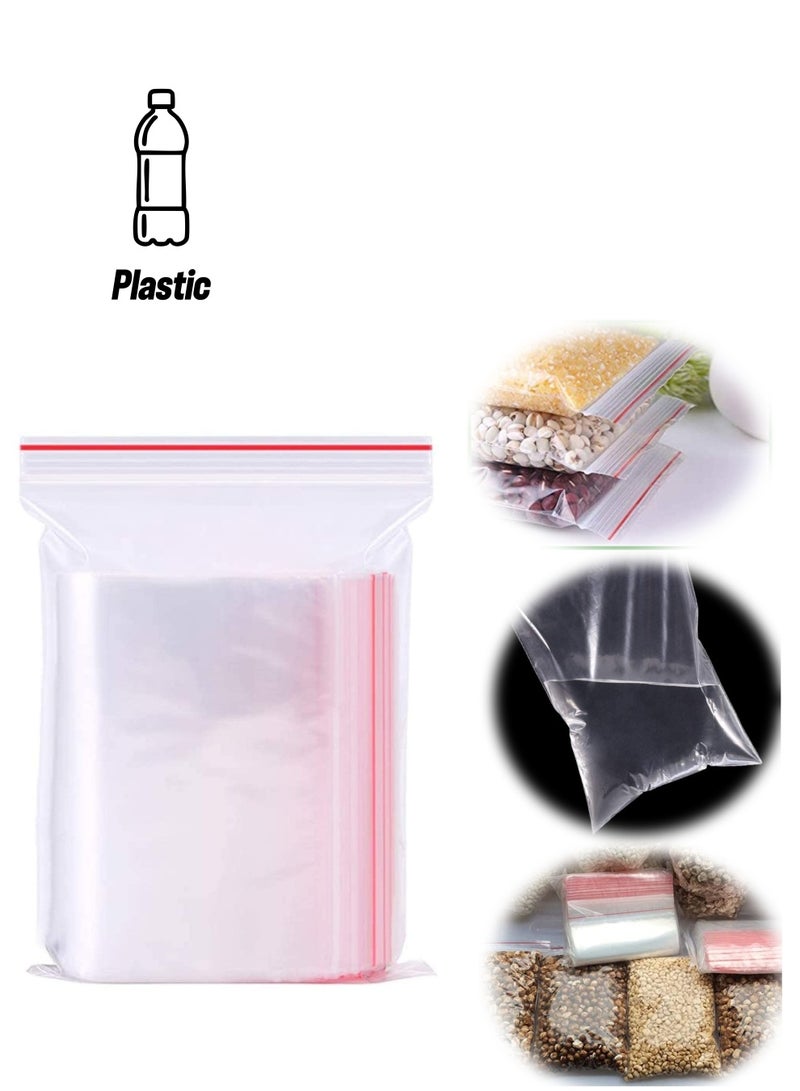 SYOSI 100Pcs Seal Bags Clear Plastic Resealable Poly Storage Pouch for Kitchen Jewellery Craft Beads Small Cookies Sweets Storage  - Image 1
