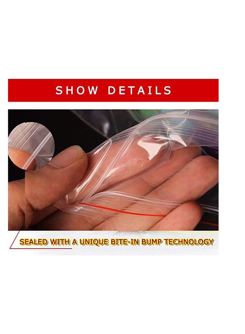 SYOSI 100Pcs Seal Bags Clear Plastic Resealable Poly Storage Pouch for Kitchen Jewellery Craft Beads Small Cookies Sweets Storage  - Image 5