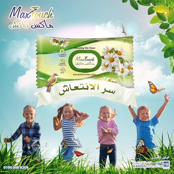 Max Touch Refreshing Wet Wipes with Cap - 80 Pieces - Image 5