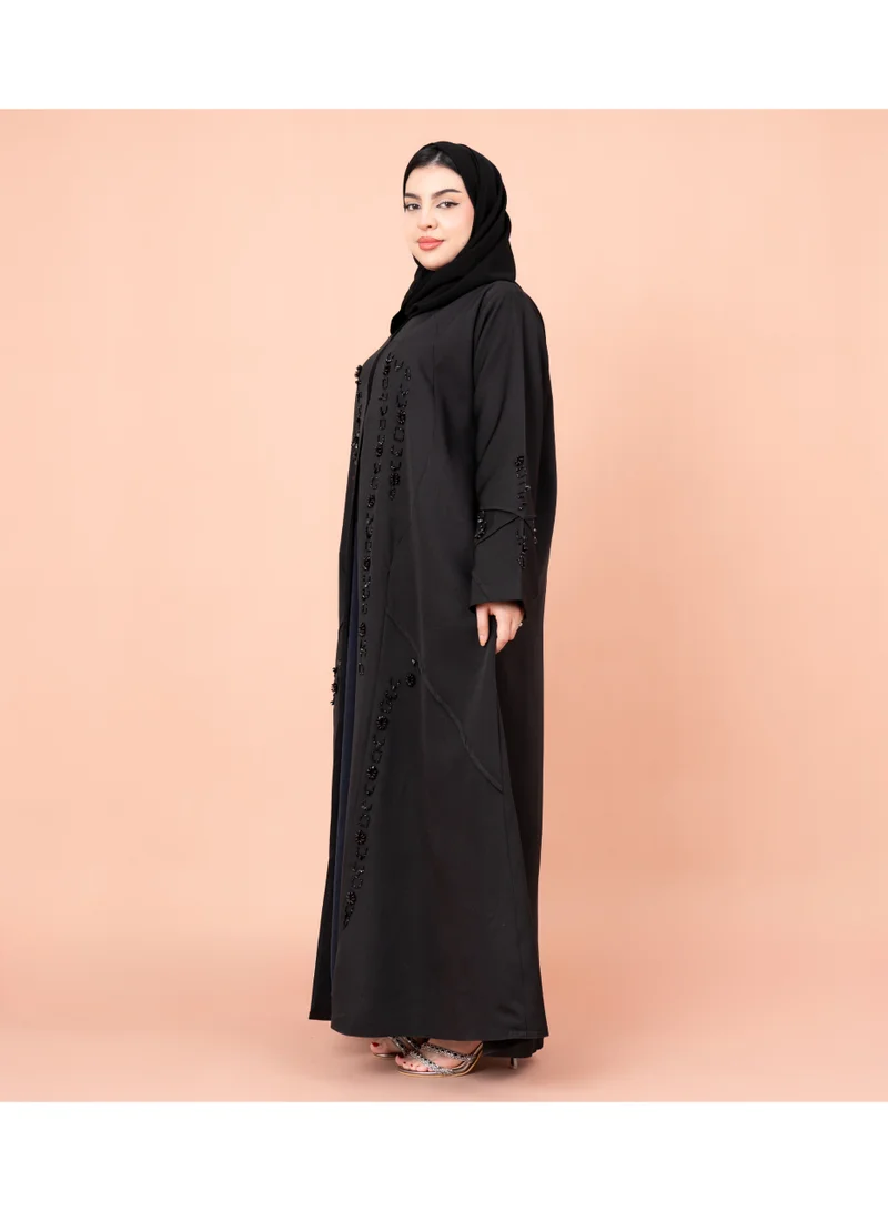 IKKXA Luxury Embroidery Beads Abaya