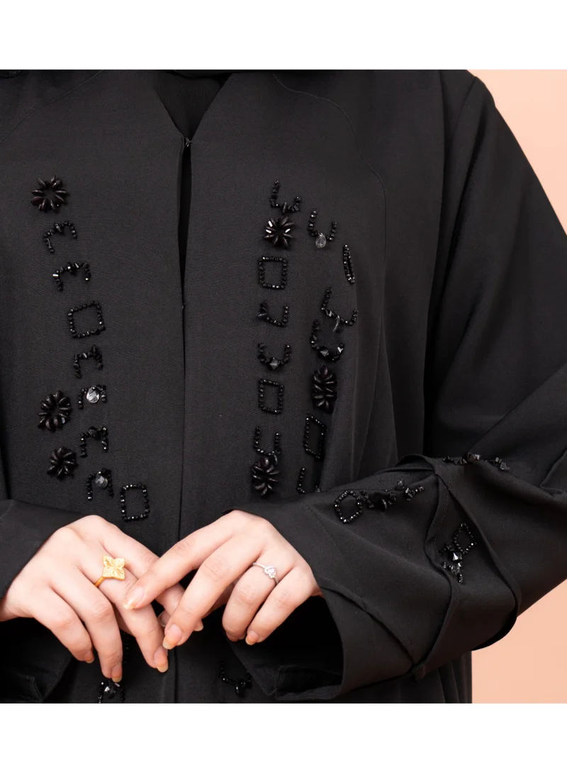 IKKXA Luxury Embroidery Beads Abaya