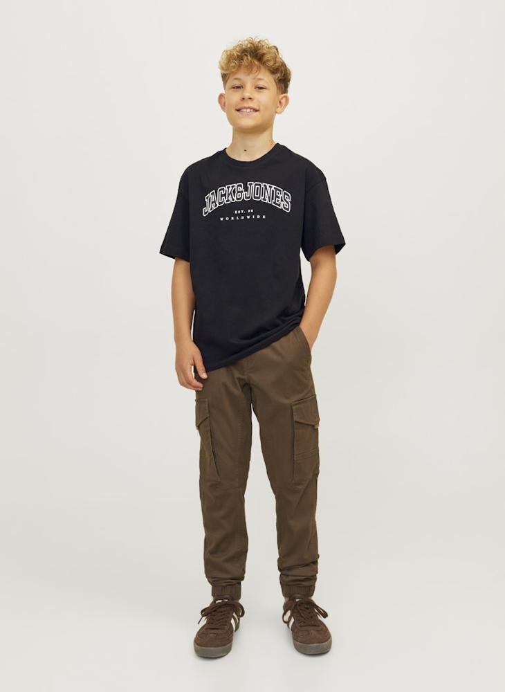Jack & Jones Junior Kids Jjecaleb Varsity Tee Crew Neck T-Shirt - Image 4