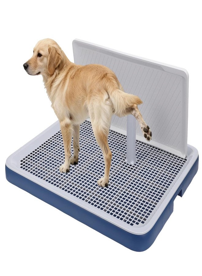 NIMBLOOM Indoor Dog Potty Tray with High Wall, 19.3 x 24.8 in Mesh Training Toilet for Puppy and Small Dogs, Deep Base Pee Pad Holder with Splash Guard, Non-Slip Bottom, Easy-Clean, House Training Use - Image 1