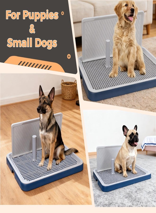 NIMBLOOM Indoor Dog Potty Tray with High Wall, 19.3 x 24.8 in Mesh Training Toilet for Puppy and Small Dogs, Deep Base Pee Pad Holder with Splash Guard, Non-Slip Bottom, Easy-Clean, House Training Use - Image 5