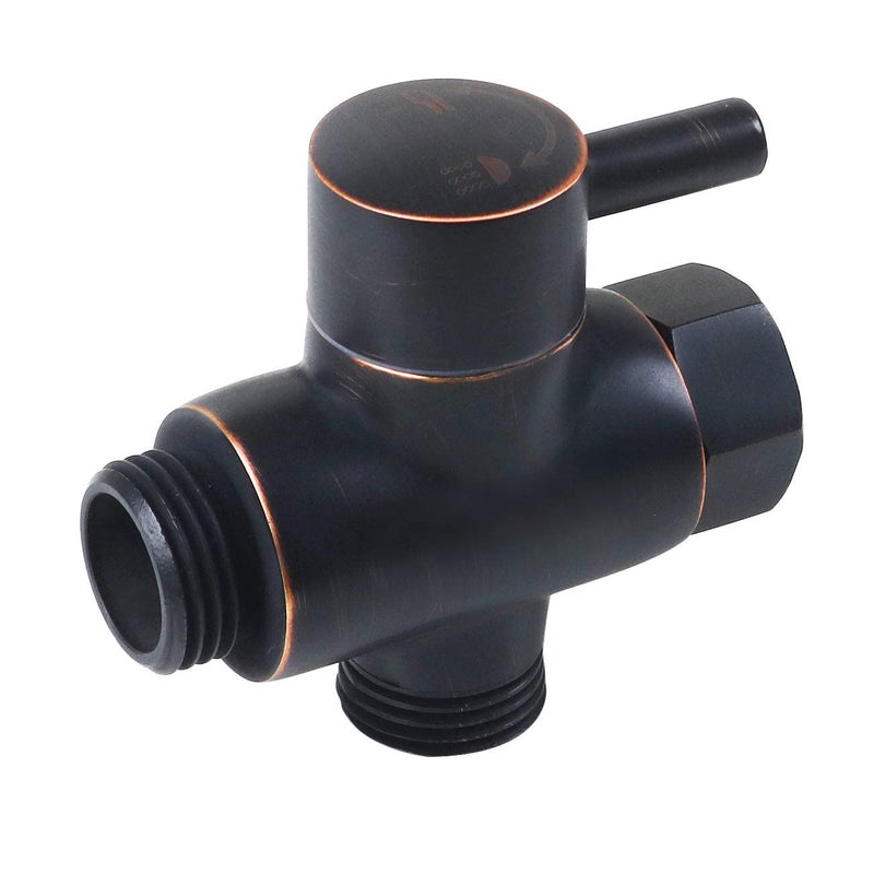 Brass Shower Arm Diverter Valve for Hand Held Showerhead and Fixed Spray HeadG 12 3Way Bathroom Universal Shower System Replacement Part OilRubbed Bronze