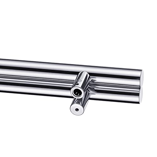 TOGU TG-6012 450mm /18 inch SUS 304 Stainless Steel Door Pull Handle/Long Door Handle with Solid mounting standoffs,Working as Push Pull Door Handles/Shower Door Handle, Polished Chrome Finish - Image 5