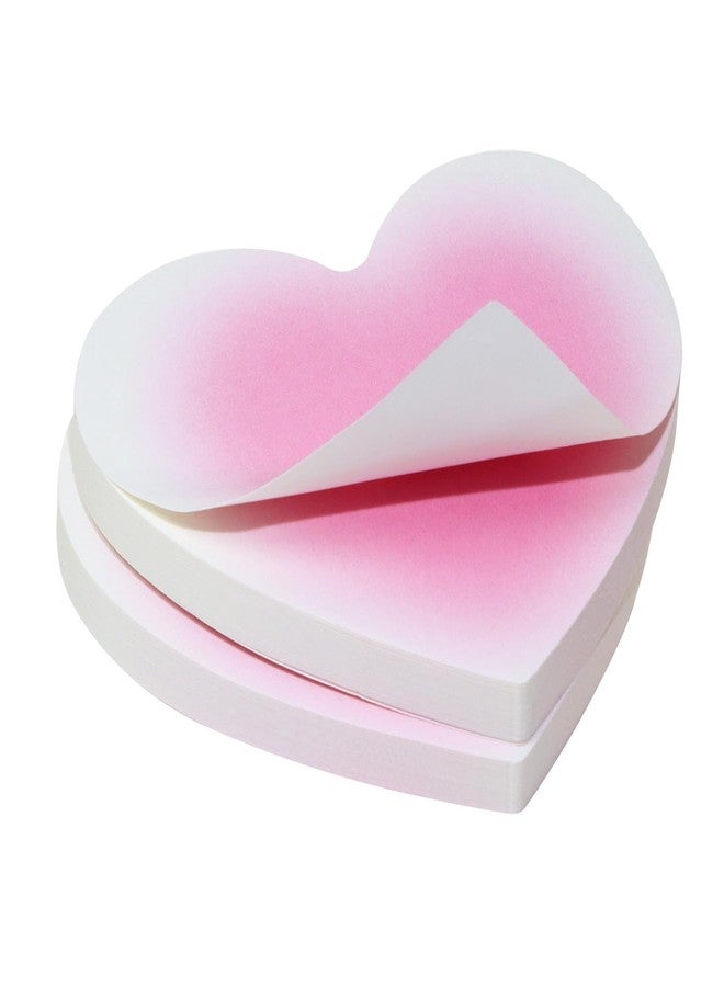 Mini Skater Pastel Color Kraft Paper Sticky Notes for Annotation, Heart Shaped Self-Stick Blank Book Tabs Paper Markers Sticky Notes Pad Index Sticker for Home Office Remark Planner (2, Pink) - Image 1