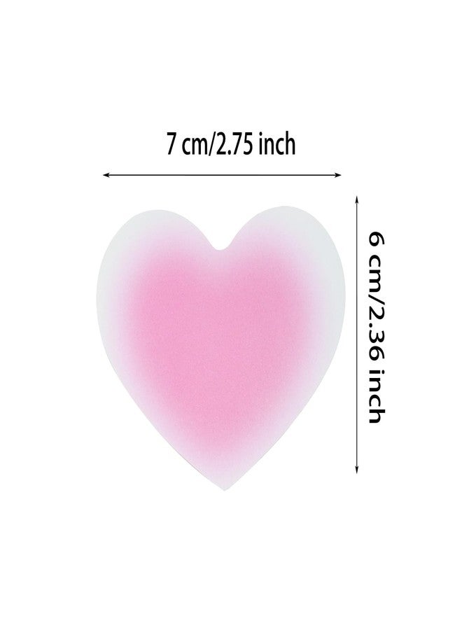 Mini Skater Pastel Color Kraft Paper Sticky Notes for Annotation, Heart Shaped Self-Stick Blank Book Tabs Paper Markers Sticky Notes Pad Index Sticker for Home Office Remark Planner (2, Pink) - Image 2