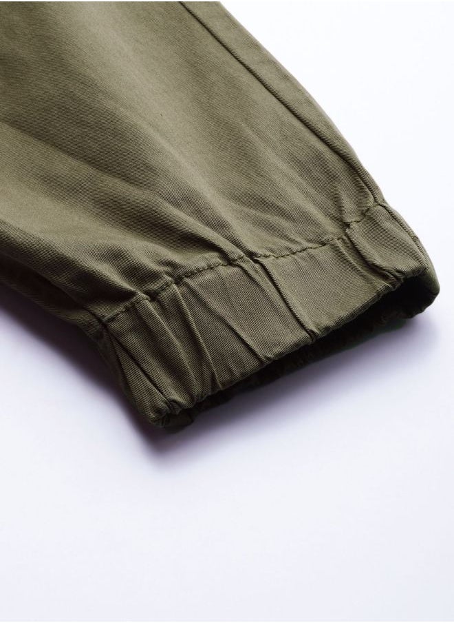 The Indian Garage Co Men Slim Fit Camouflage Mid-Rise Cuffed Cargos  - Image 5
