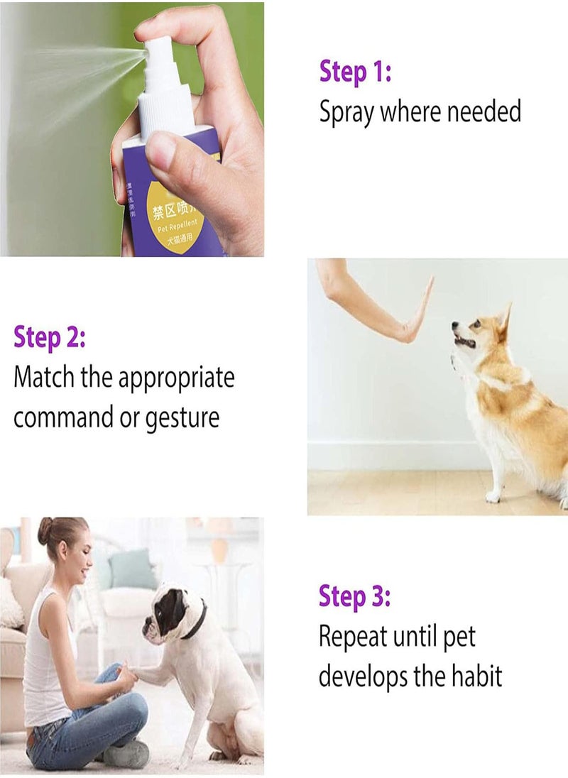 GGOOT - 2 Pcs Cat Spray for Scratching - Effective Correction Spray Bottle,120ml Cat Scratching Training Tool for Pets Behaviors Improvement, Couch Protector - Image 1