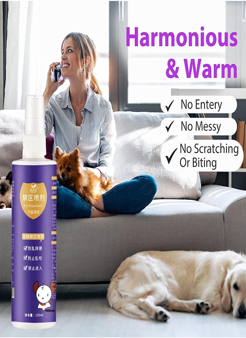 GGOOT - 2 Pcs Cat Spray for Scratching - Effective Correction Spray Bottle,120ml Cat Scratching Training Tool for Pets Behaviors Improvement, Couch Protector - Image 1