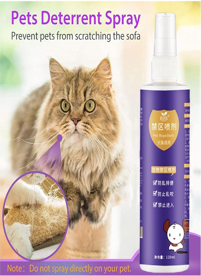 GGOOT - 2 Pcs Cat Spray for Scratching - Effective Correction Spray Bottle,120ml Cat Scratching Training Tool for Pets Behaviors Improvement, Couch Protector - Image 1