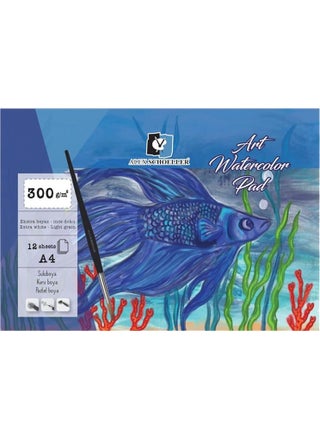 Art Watercolor Block Fine Textured Extra White 300G 12 Yp A4 - pzsku/Z3EEDF6045596C566D303Z/45/_/1725794610/8b998319-9a8f-41ad-8cba-6ab2e0220271