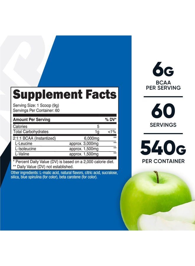 Nutricost BCAA Powder 2:1:1 (Green Apple, 60 Servings) - Image 2