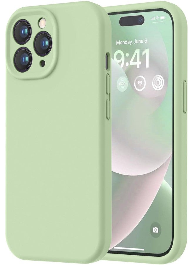 LOVE 3000 جراب LOVE 3000 مصمم خصيصًا لهاتف iPhone 13 Pro Max، مصنوع من السيليكون الفاخر مع بطانة داخلية ناعمة من الألياف الدقيقة المقاومة للخدش، جراب واقٍ مقاوم للصدمات مناسب للرجال والنساء والفتيات، مقاس 6.7 بوصة، لون ماتشا - Image 1