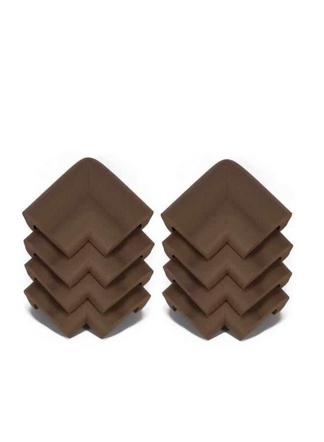 Kidkusion Jumbo Corner Cushions | Made in USA | Brown | 8 Pack | Furniture and Corner Protector - Image 1