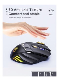 iMice Wireless Mute Gaming Mouse 7 Programmable Buttons - Mechanical  Switches  With Lights Black  - Image 4