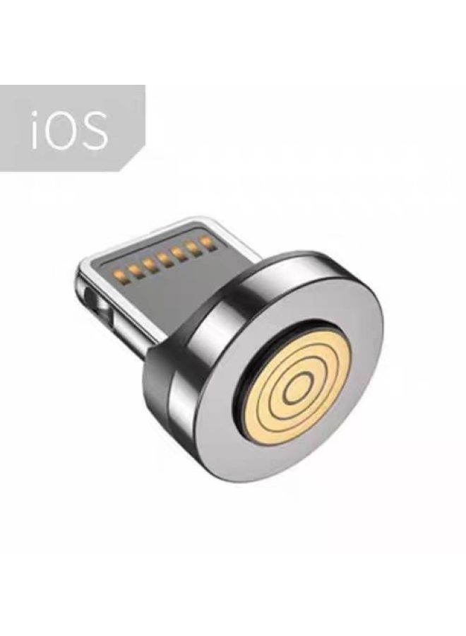 Seven-contact Magnetic Suction Head Data Line Super Flash Charging Accessories Magnet Thread 7-contact-Color:Fast Charge Apple Black  - Image 1