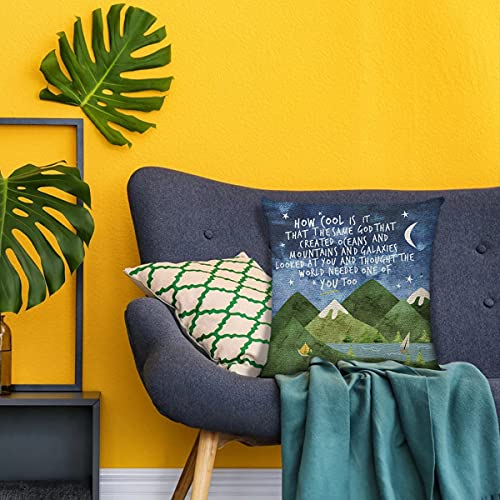 Littlefa Inspiring Gifts Cute Mountains Throw Pillow Cover Mountains Cushion Cover Decorative Pillowcase Living Room Bedroom Decor for Girls Friends Daughter Niece Women - How Cool - Image 4
