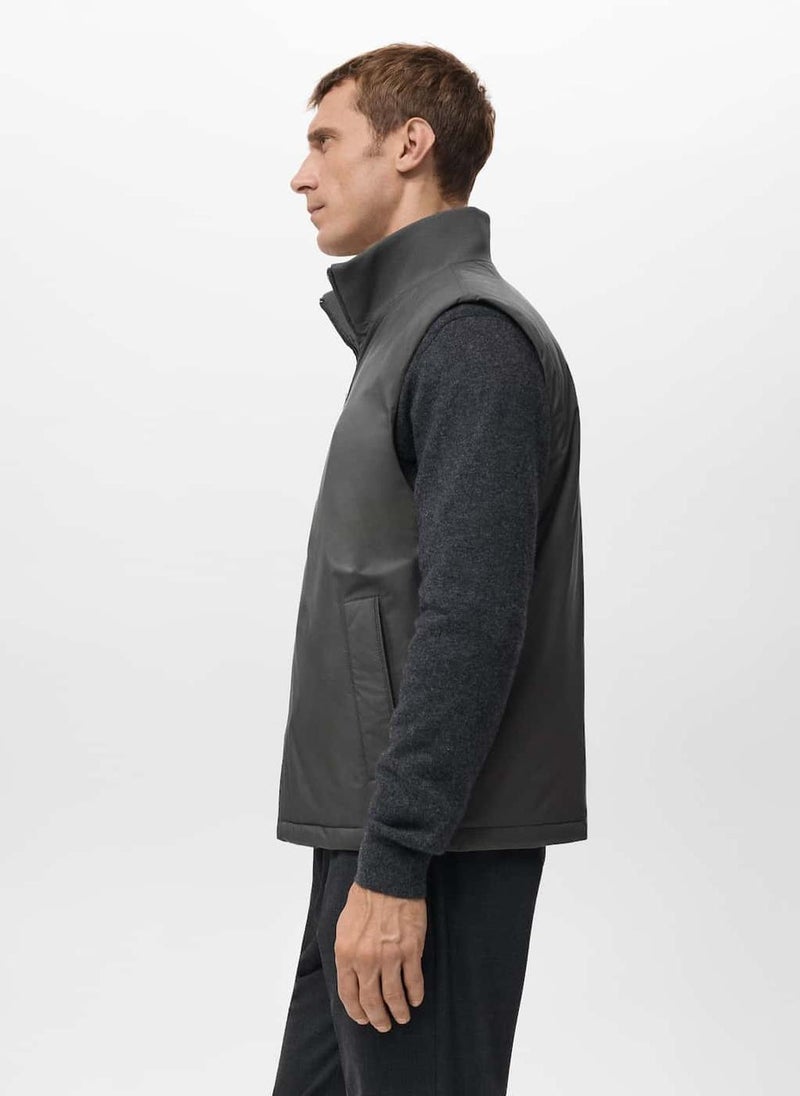 Mango Man Lightweight quilted gilet - Image 3