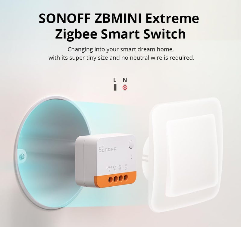 SONOFF ZBMINIL2 Extreme Zigbee Smart Switch No Neutral Required - Image 2