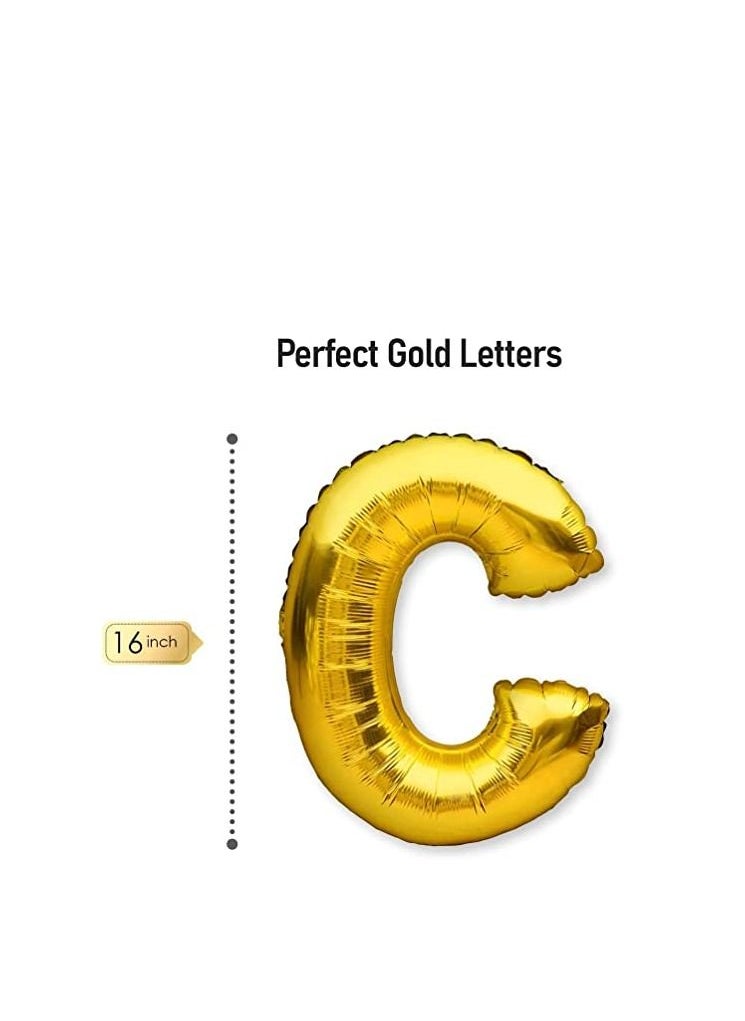 MARKQ - Congratulations Balloons Banner | 16 Inch Mylar Foil Letter Balloon Sign for Retirement, New Job, Engagement, Anniversary, Graduation Party Decorations Supplies (Gold) - Image 1