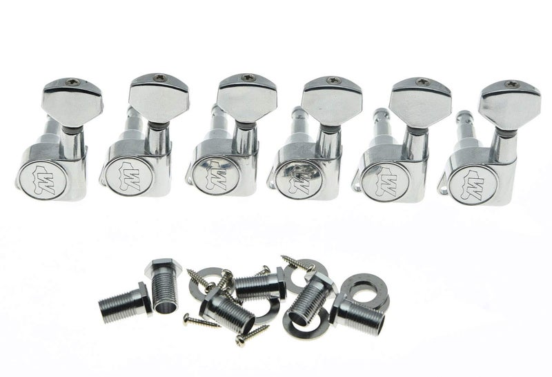 Wilkinson Left Handed EZ-LOK Post Guitar Tuning Keys Lefty Guitar Tuners Machine Heads Chrome - Image 1