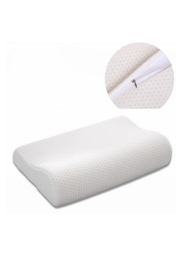 غطاء وسادة ميموري بوليستر أبيض 61x13x45سم - Image 3