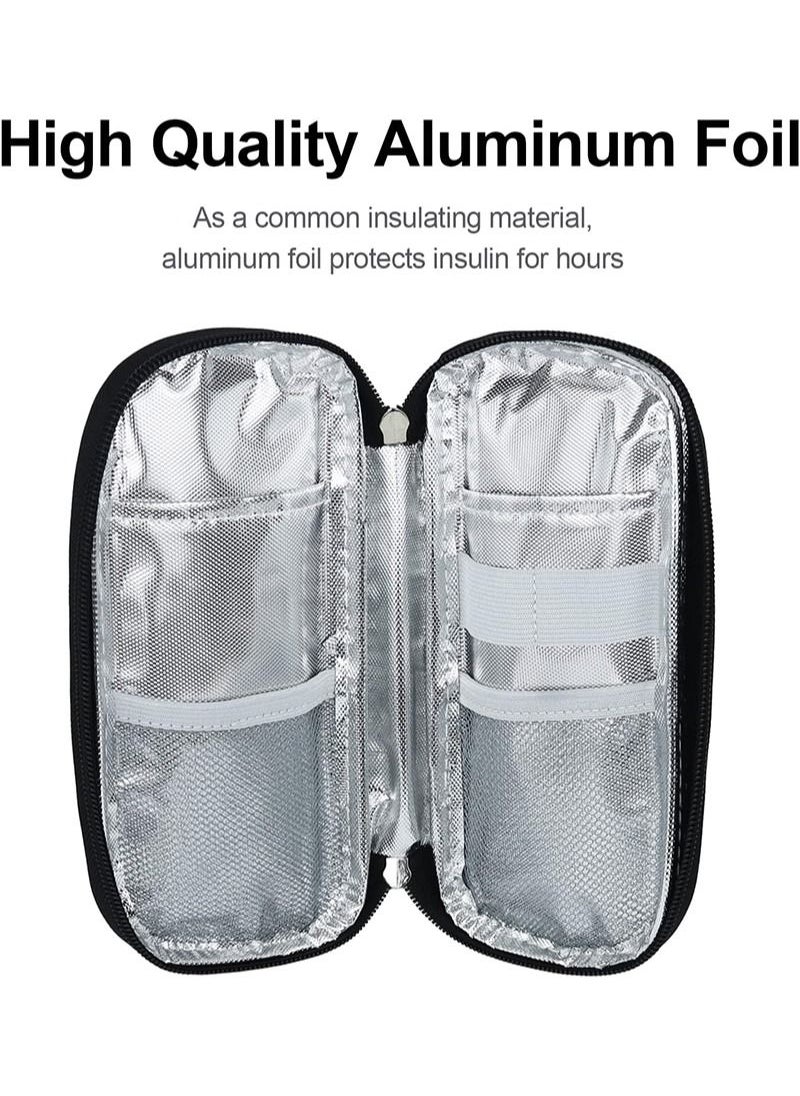 HaLunhi Insulin Cooler Travel Case with 2 Ice Packs - Diabetes Bags Cooler Travel Case for Diabetic Organize Supplies Insulated Cooling Bag  - Image 4