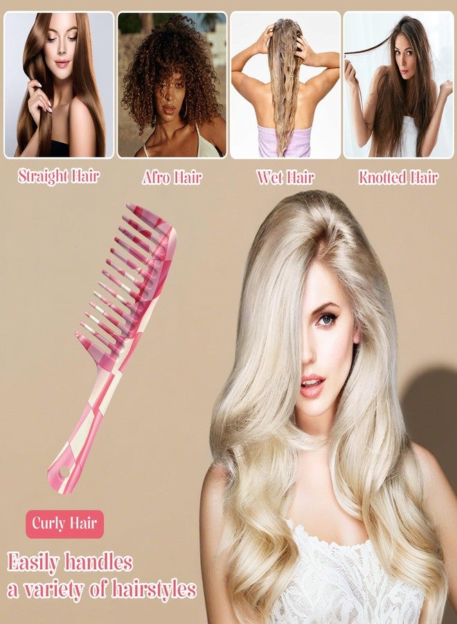 GABraden Wide Tooth Comb,Effortless Tangle Removal for Curly, Wet, Long Hair Wet,Cute Aesthetic Design for Women Men and Girls (Red-13) - Image 4