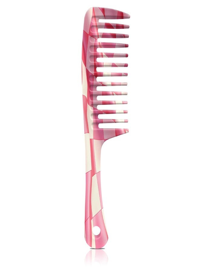 GABraden Wide Tooth Comb,Effortless Tangle Removal for Curly, Wet, Long Hair Wet,Cute Aesthetic Design for Women Men and Girls (Red-13) - Image 1