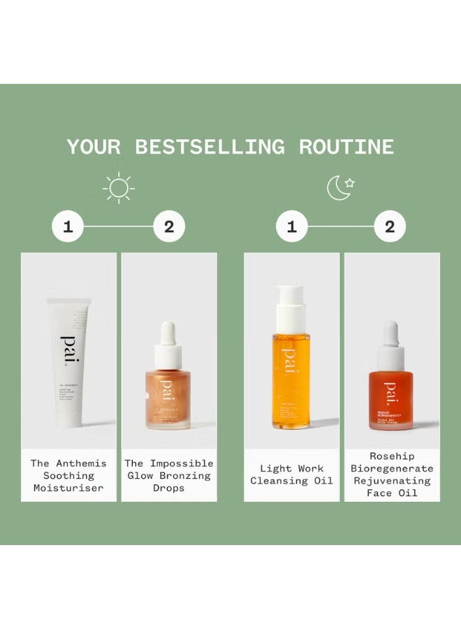 Pai Skincare Try Pai Kit - Chamomile Moisturiser, Bronzing Drops, Cleansing Oil & Rosehip Oil - Image 2