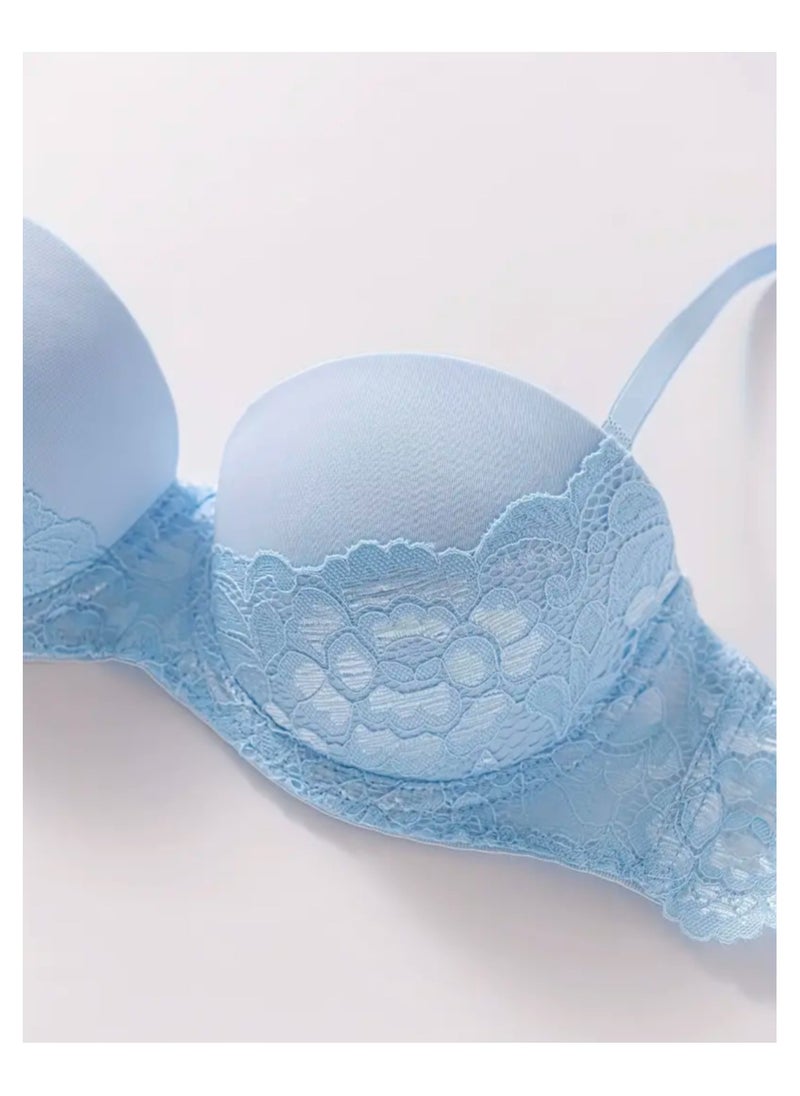 Generic 3 Pieces Women Bra Ladies Push Up Bra Half Cup Underwire Bra High Support Non Removable Pads  - Image 3