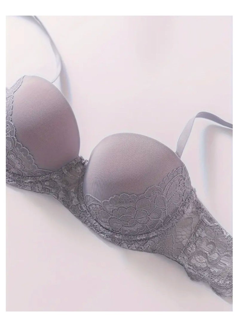 Generic 3 Pieces Women Bra Ladies Push Up Bra Half Cup Underwire Bra High Support Non Removable Pads  - Image 4