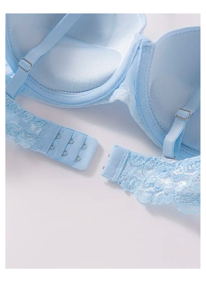 Generic 3 Pieces Women Bra Ladies Push Up Bra Half Cup Underwire Bra High Support Non Removable Pads  - Image 5