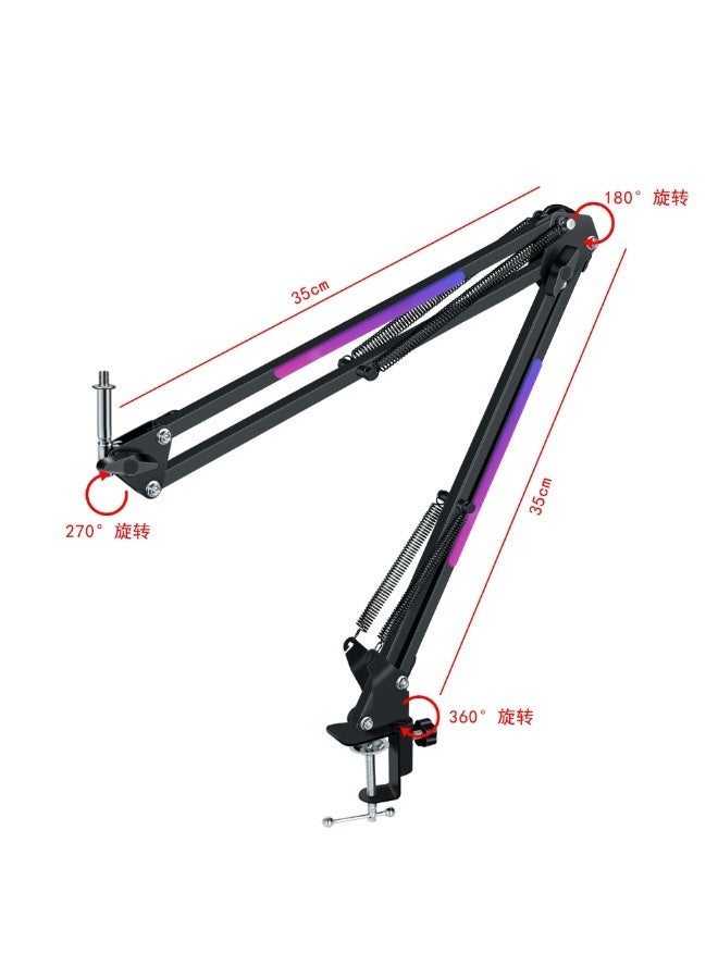 Joshberg Microphone Specific Bracket RGB Light Effect Cantilever Bracket Anchor Desktop Foldable - Image 2