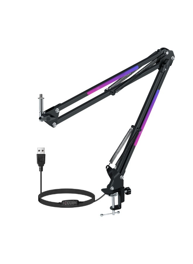 Joshberg Microphone Specific Bracket RGB Light Effect Cantilever Bracket Anchor Desktop Foldable - Image 1