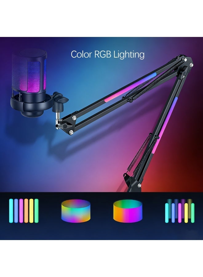Joshberg Microphone Specific Bracket RGB Light Effect Cantilever Bracket Anchor Desktop Foldable - Image 4