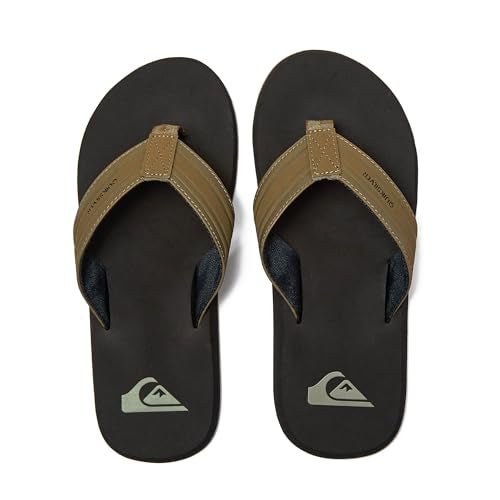 QUIKSILVER صندل كويكسيلفر للرجال بنمط قرد، بني/صلب، 13 M US - Image 5