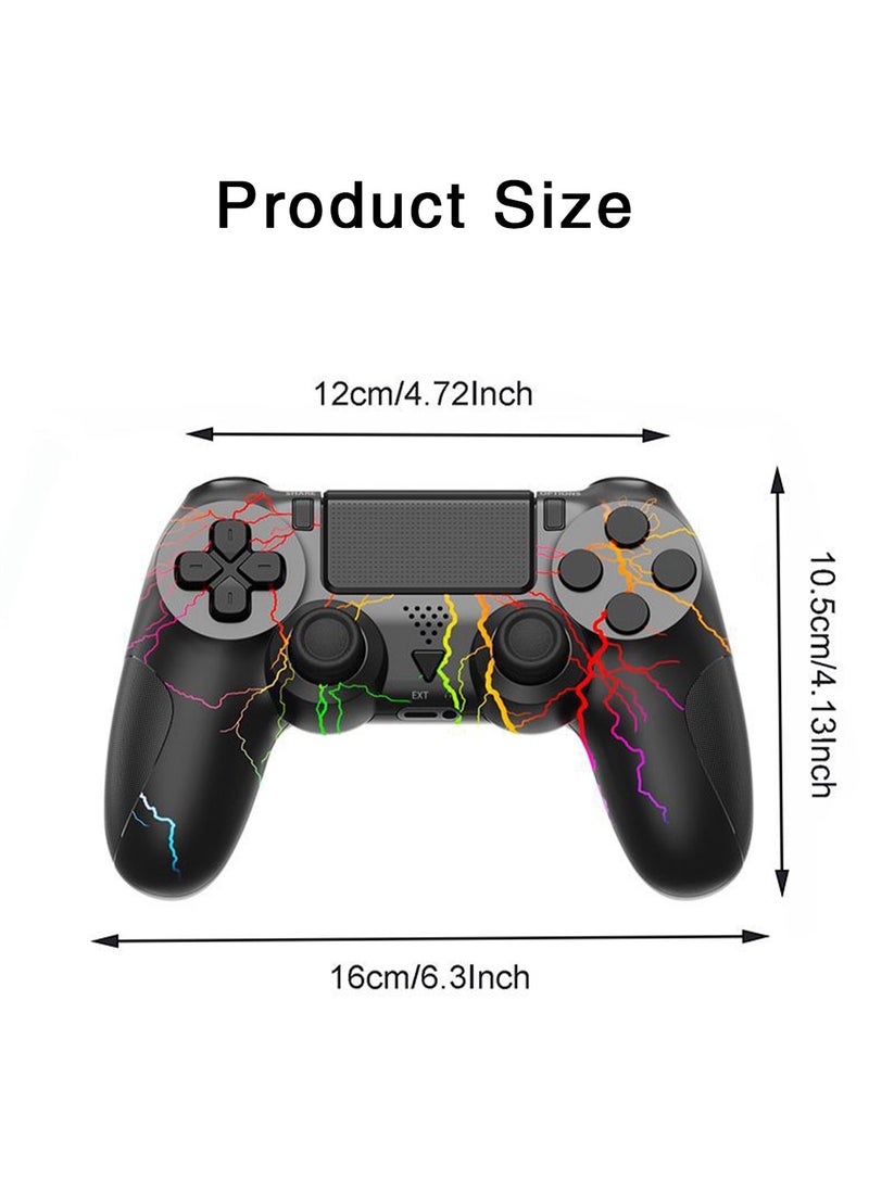 LEOKOR - لوحة ألعاب Ps4، لوحة ألعاب لاسلكية بزر ندفة الثلج، ضوء RBG، جيروسكوب بصري، لوحة ألعاب PS4 بلوتوث، مناسبة لأجهزة PS4/PS4Pro/PS4Slim/PC والأجهزة الأخرى - Image 1