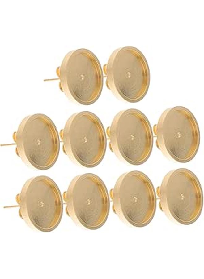 10 Pcs Stainless Steel Earring Blanks For DIY Jewelry Making Supplies Durable Earring Settings With Elegant Design Compatible With Various Ear Pie - Image 1